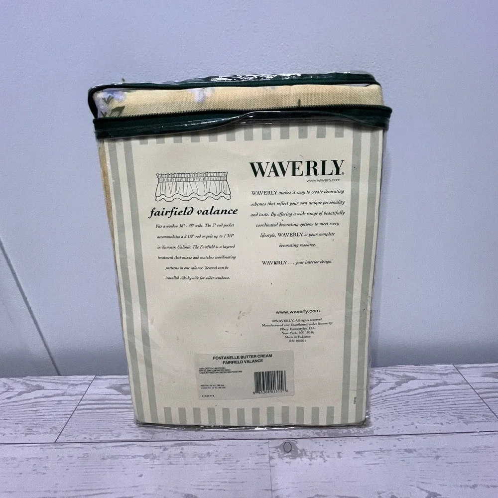 Waverly Fairfield Valance Fontanelle Butter Cream Floral 78x14 Cottagecore